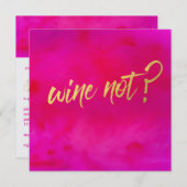 Wein nicht einladen Perlschimmer Einladung (Vorne/Hinten)