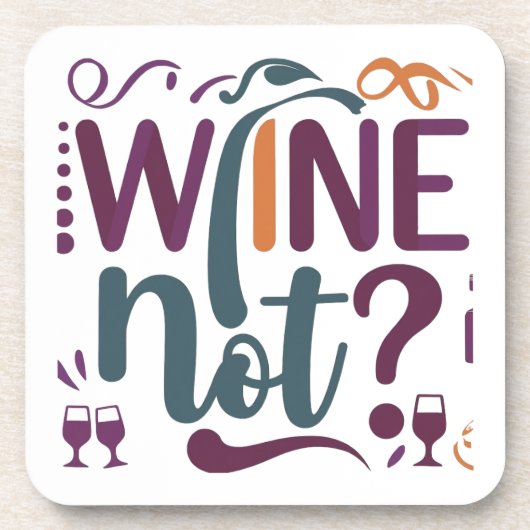 Wein nicht getränkeuntersetzer (Vorderseite)