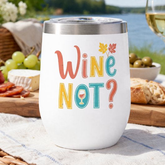 Wein Nicht Lustig Retro Herbst-Typografie