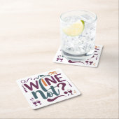 Wein nicht rechteckiger pappuntersetzer (Vor Ort)