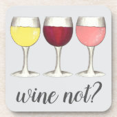 Wein nicht? Rosé Rosé Glasses Weinkultur und Erde Getränkeuntersetzer (Vorderseite)