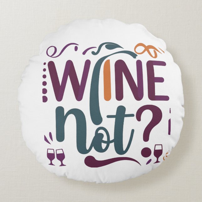 Wein nicht rundes kissen (Vorderseite)