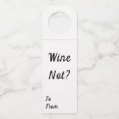 Wein nicht? Schöner Kostenvoranschlag Flaschenanhänger (Vorderseite)