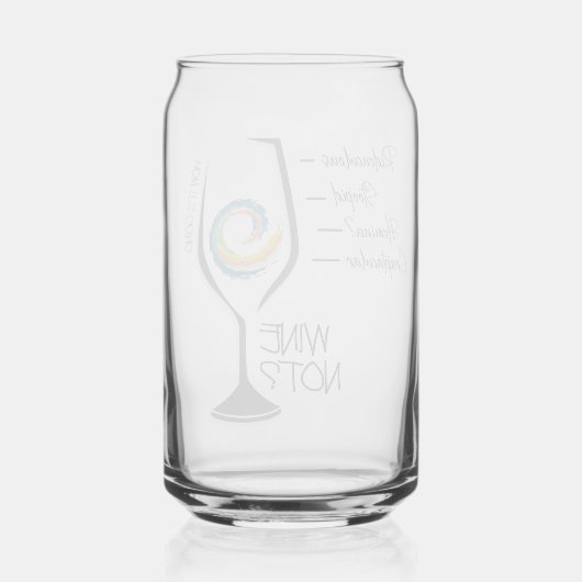 Wein nicht? Trinkglas Dosenglas (Rückseite)