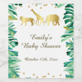 Wein oder Kronleuchter Weinflasche als Dschungelti Weinetikett (Einzelnes Label)