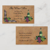 Wein oder Trauben Visitenkarte (Vorne/Hinten)