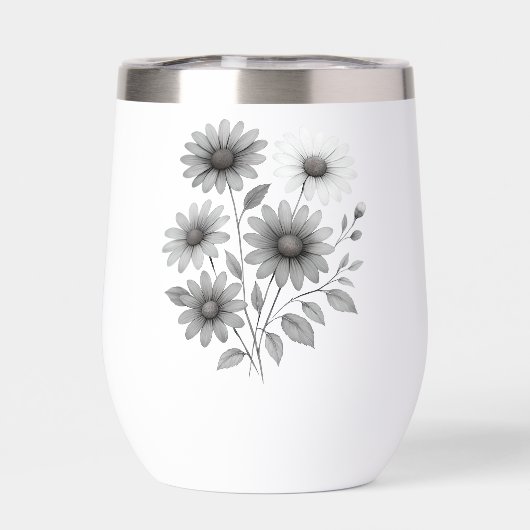 Wein oder Wassertumbler - Daisy Design - Corrine & (Rückseite)