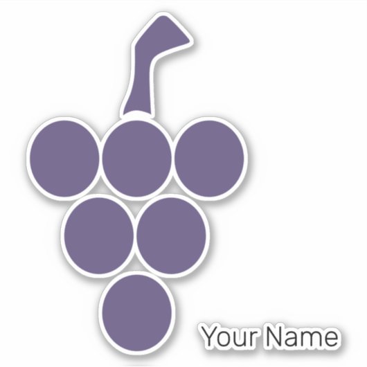 Wein oder Wein für Trauben und Weintrauben Aufkleber (Vorderseite)