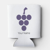 Wein oder Wein für Trauben und Weintrauben Dosenkühler (Rückseite)