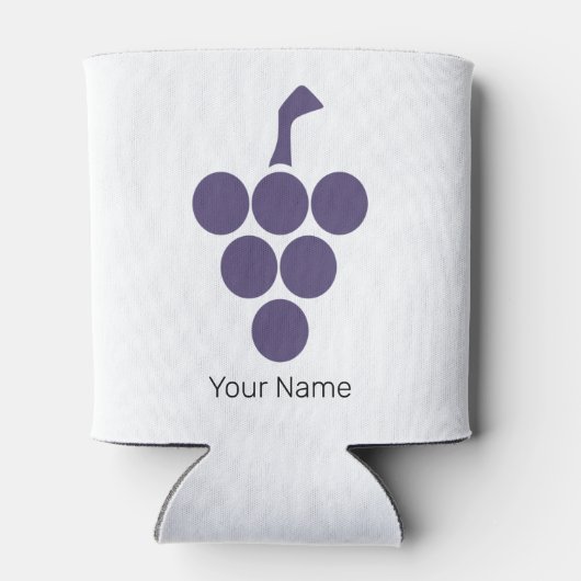 Wein oder Wein für Trauben und Weintrauben Dosenkühler (Rückseite)