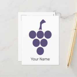 Wein oder Wein für Trauben und Weintrauben Feiertagspostkarte