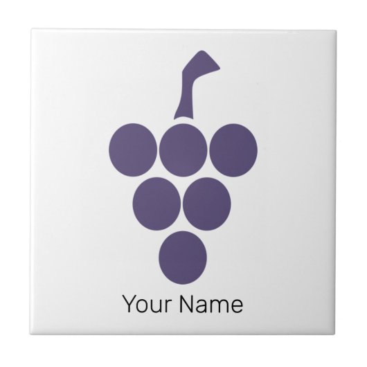 Wein oder Wein für Trauben und Weintrauben Fliese (Vorderseite)