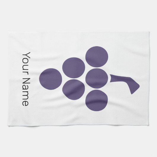 Wein oder Wein für Trauben und Weintrauben Geschirrtuch (Horizontal)