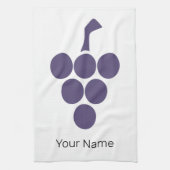 Wein oder Wein für Trauben und Weintrauben Geschirrtuch (Vertikal)