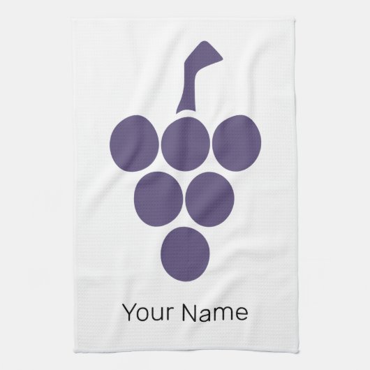 Wein oder Wein für Trauben und Weintrauben Geschirrtuch (Vertikal)