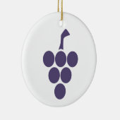 Wein oder Wein für Trauben und Weintrauben Keramik Ornament (Rechts)