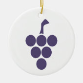 Wein oder Wein für Trauben und Weintrauben Keramik Ornament (Vorne)