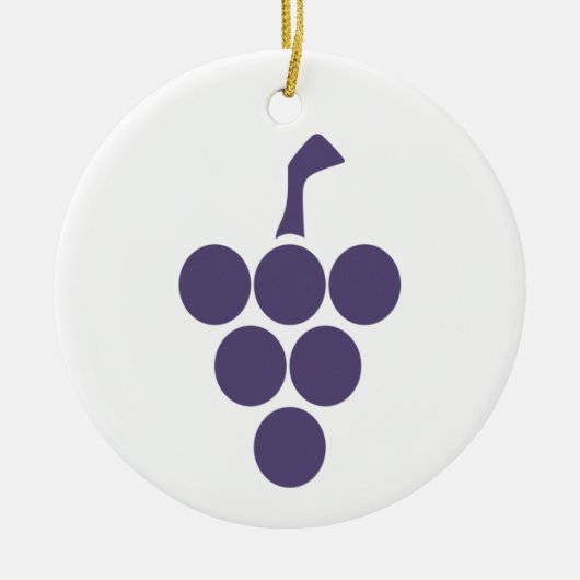 Wein oder Wein für Trauben und Weintrauben Keramik Ornament (Vorne)