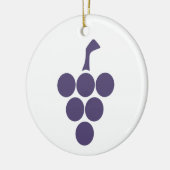 Wein oder Wein für Trauben und Weintrauben Keramik Ornament (Links)