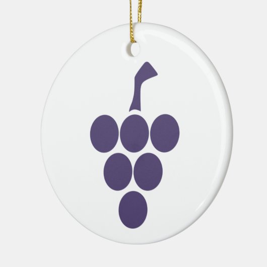 Wein oder Wein für Trauben und Weintrauben Keramik Ornament (Links)