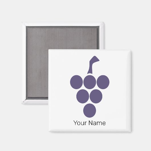 Wein oder Wein für Trauben und Weintrauben Magnet (Vorderseite/Rückseite)