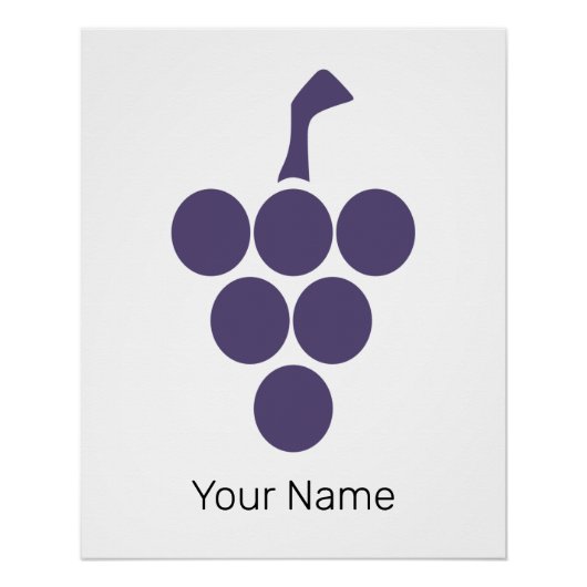 Wein oder Wein für Trauben und Weintrauben Poster (Vorderseite)