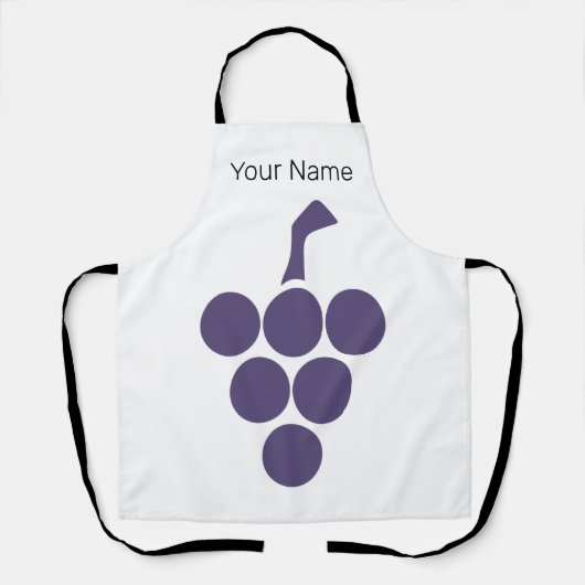 Wein oder Wein für Trauben und Weintrauben Schürze (Vorderseite)