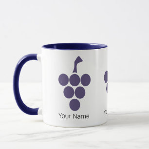 Wein oder Wein für Trauben und Weintrauben Tasse