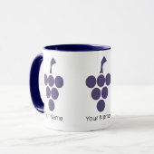 Wein oder Wein für Trauben und Weintrauben Tasse (Vorderseite Links)