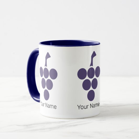 Wein oder Wein für Trauben und Weintrauben Tasse (Vorderseite Links)