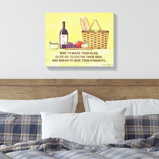 Wein, Öl und Brot Leinwanddruck (Insitu (Schlafzimmer))