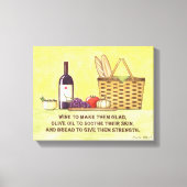 Wein, Öl und Brot Leinwanddruck (Vorderseite)