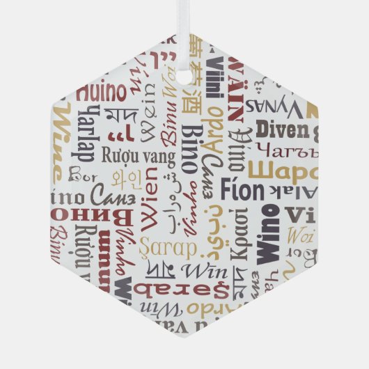 Wein Ornament Aus Glas (Vorderseite)