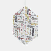 Wein Ornament Aus Glas (Vorderseite Links)