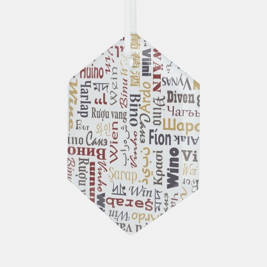 Wein Ornament Aus Glas (Vorderseite Links)