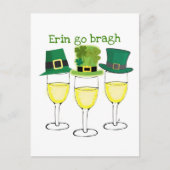 WEIN PARTY ERIN GO BRAGH ST. PATRICKS DAY EINLADUNGSPOSTKARTE (Vorderseite)