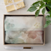 Wein Pfau Grün und Creme Große Blume Seidenpapier (Geschenk)