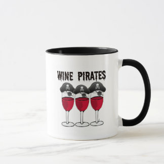 WEIN-PIRATEN-ROTWEIN-GLÄSER UND PIRATEN-DRUCK TASSE