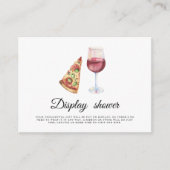 Wein & Pizza Brautparty Dusche anzeigen Begleitkarte (Vorderseite)