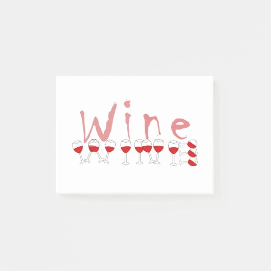 Wein Post-it Klebezettel (Vorderseite)