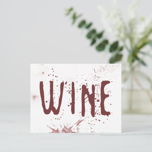 Wein Postkarte (Stehend Vorderseite)