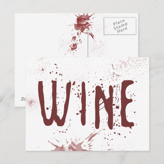 Wein Postkarte (Vorne/Hinten)
