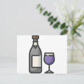 Wein Postkarte (Stehend Vorderseite)
