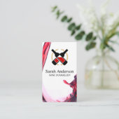 Wein Pour Splash | Rote Weinflaschen Visitenkarte (Stehend Vorderseite)