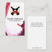 Wein Pour Splash | Rote Weinflaschen Visitenkarte (Vorne/Hinten)