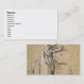 Wein-pourer mit einer Karte des jungen Mannes (Vorne/Hinten)