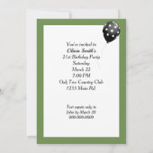 Wein Pouring 21. Geburtstag Party Einladung (Rückseite)