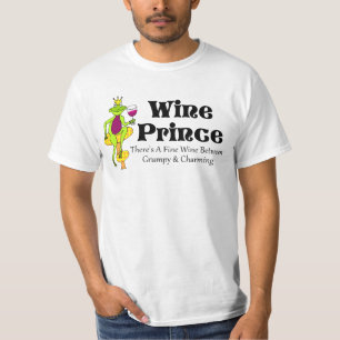 Wein-Prinz "feiner Wein zwischen mürrischem u. de T-Shirt