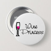 Wein-Prinzessin Button (Vorne & Hinten)
