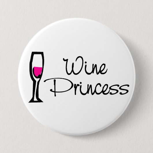Wein-Prinzessin Button (Vorderseite)